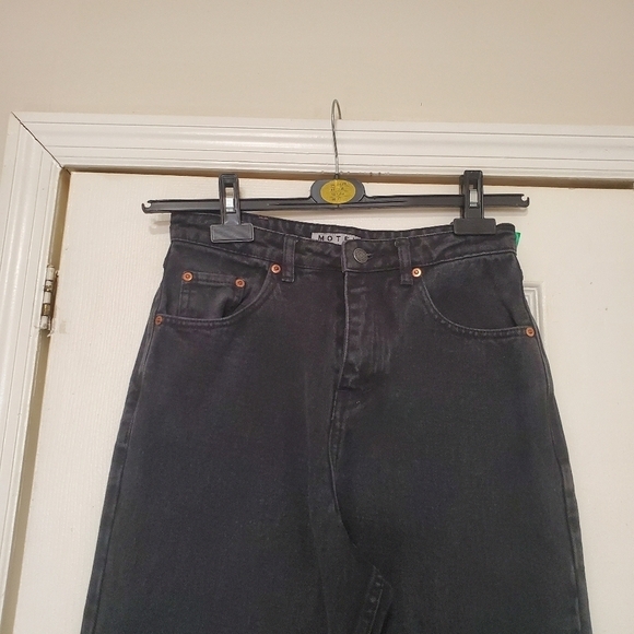 Motel Rocks Denim Womens Moms Jeans High Rise Tapered Black Wash Size 10 - Picture 3 of 5